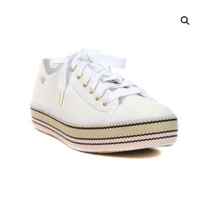 Kate Spade brand new women’s size 11 triple kick white sneakers